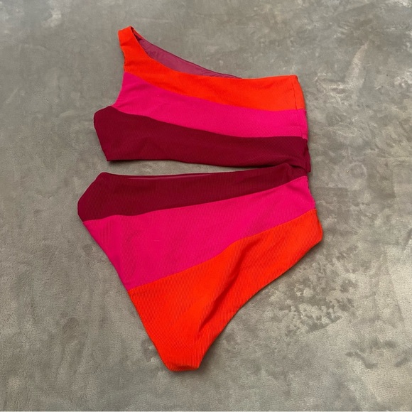 New! Beach Riot Joyce swimsuit be mine colorblock 3292 - Picture 6 of 7